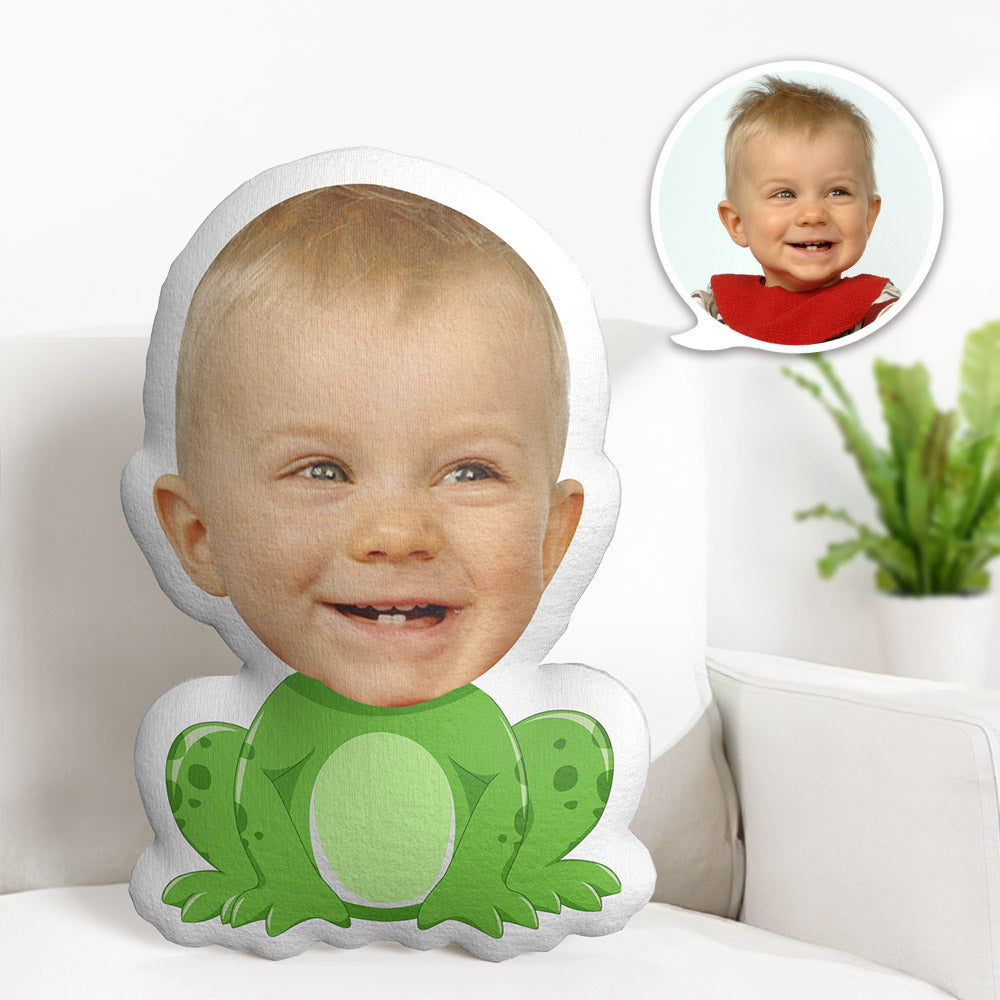 Personalisiertes Gesichtskissen Personalisiertes Fotokissen Frosch Minime Kissen Geschenke Für Kinder - MiniMe Pillow