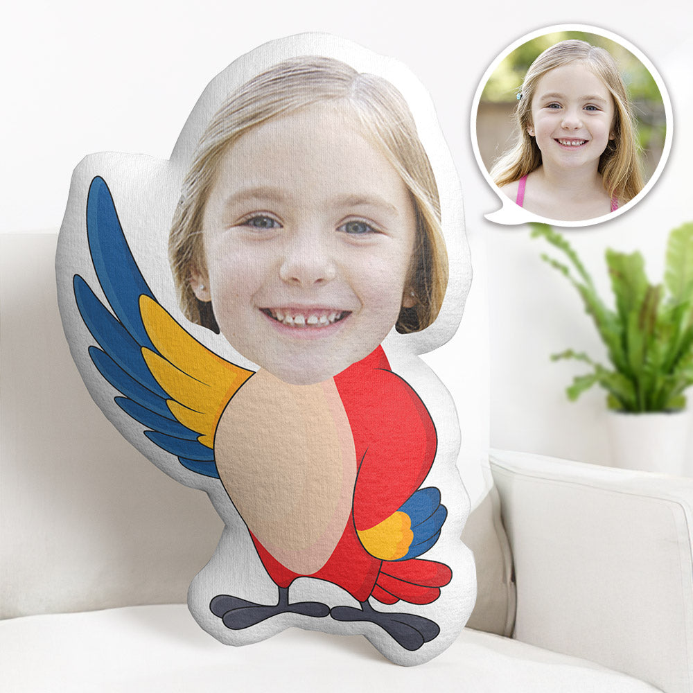 Personalisiertes Gesichtskissen Personalisiertes Fotokissen Papagei Minime Kissen Geschenke Für Kinder - MiniMe Pillow