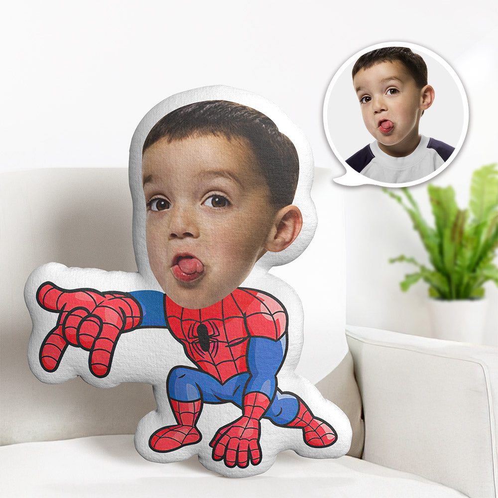 Benutzerdefiniertes Gesichtskissen Personalisiertes Fotokissen Launch Spider-man Minime Kissen Geschenke Für Kinder