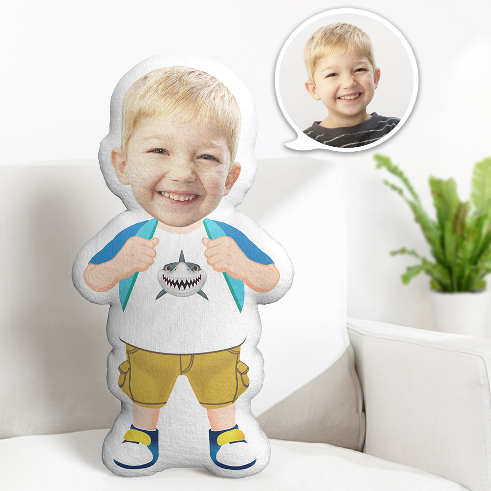 Benutzerdefiniertes Gesicht Kissen Hai Kurzarm Minime Dekokissen Benutzerdefiniertes Gesicht Personalisierte Minime Puppe - MiniMe Pillow