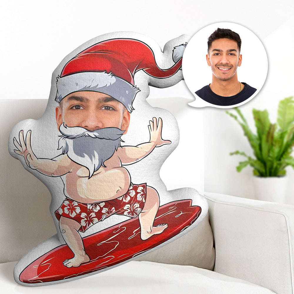 Körperkissen Mein Gesichtskissen Benutzerdefinierte Puppen Surfen Weihnachtsmann Fotokissen Minime-kissen Benutzerdefiniertes Kissen Geschenk - dephotoblanket