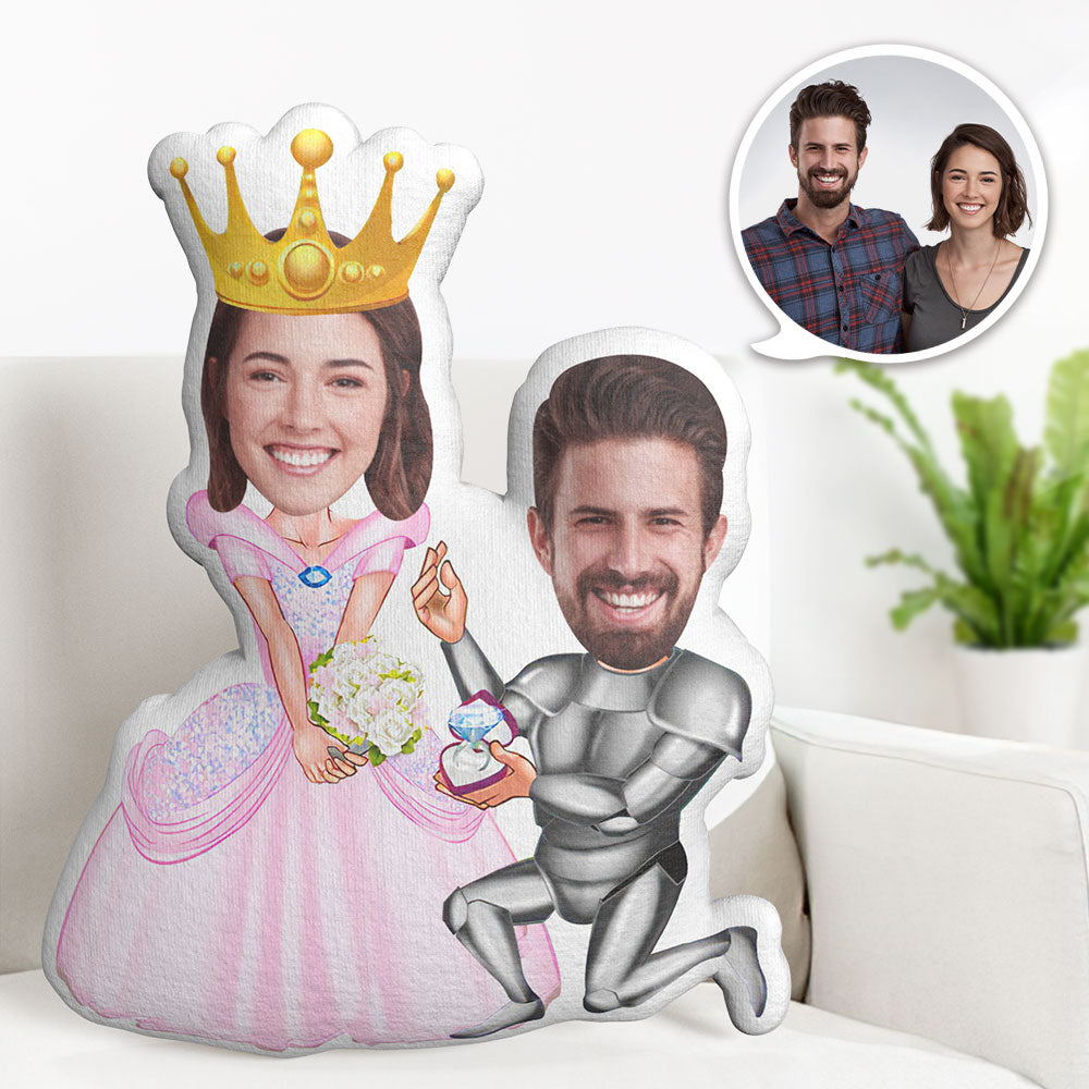 Valentinstagsgeschenk Kundenspezifisches Fotokissen Personalisiertes Märchenkissen Kundenspezifisches Paarkissen Prinzessinnen- Und Ritterkissen