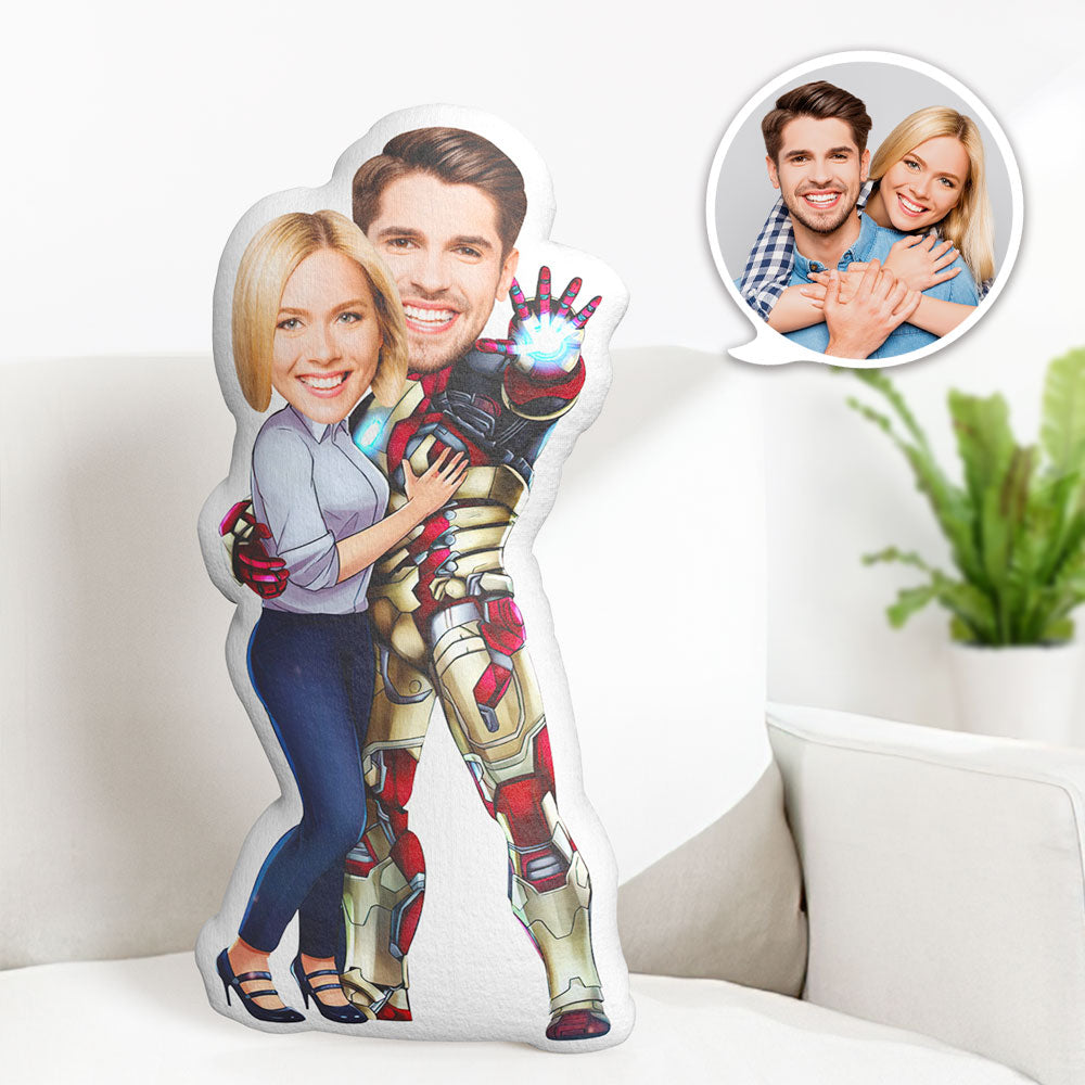 Valentinstagsgeschenk Benutzerdefiniertes Fotokissen Personalisiertes Gesichtskissen Du Bist Mein Superheld Iron Man Kissengeschenk Für Ihn