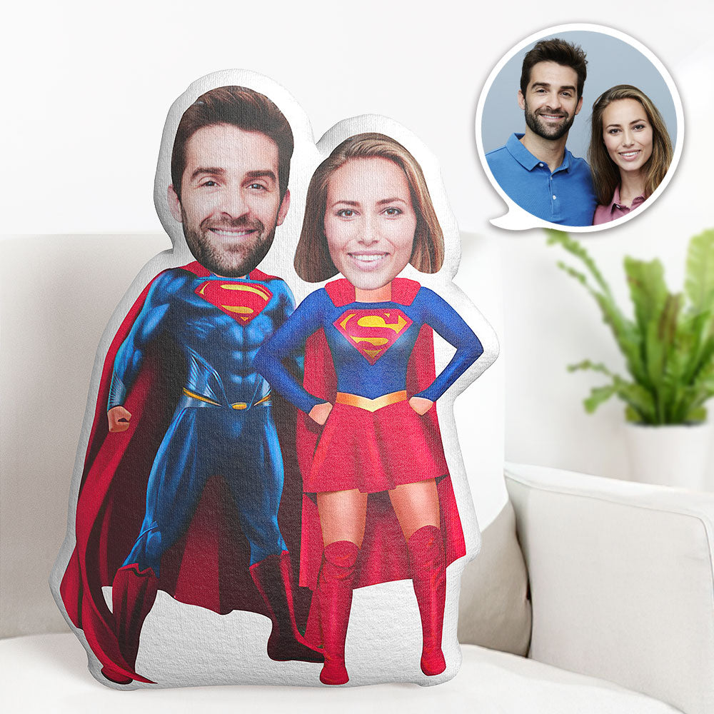 Geschenke Zum Valentinstag Kundenspezifisches Superhelden-kissen Personalisiertes Gesichtskissen Kundenspezifisches Mr. Und Mrs. Superman-kissen