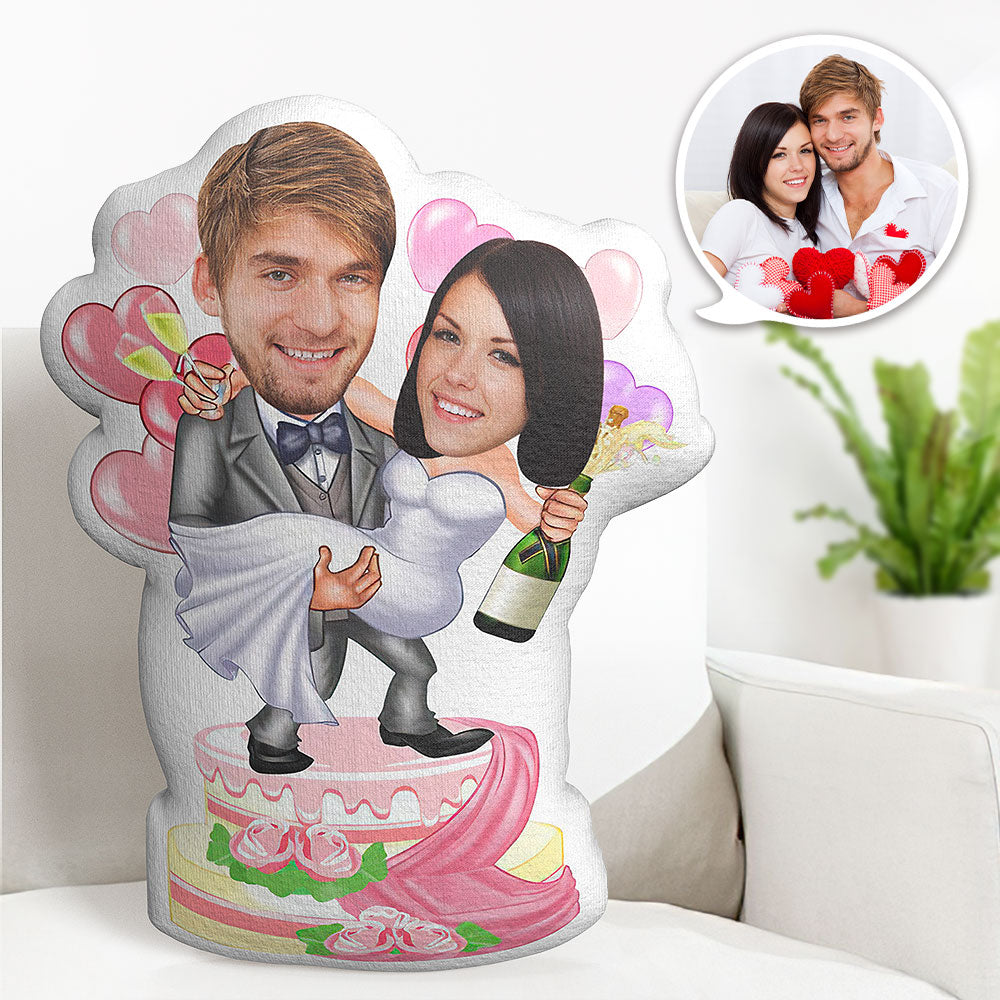 Valentinstag-geschenke Kundengebundenes Jahrestags-kissen Kundenspezifisches Foto-kissen Personalisiertes Gesichts-kissen - MiniMe Pillow