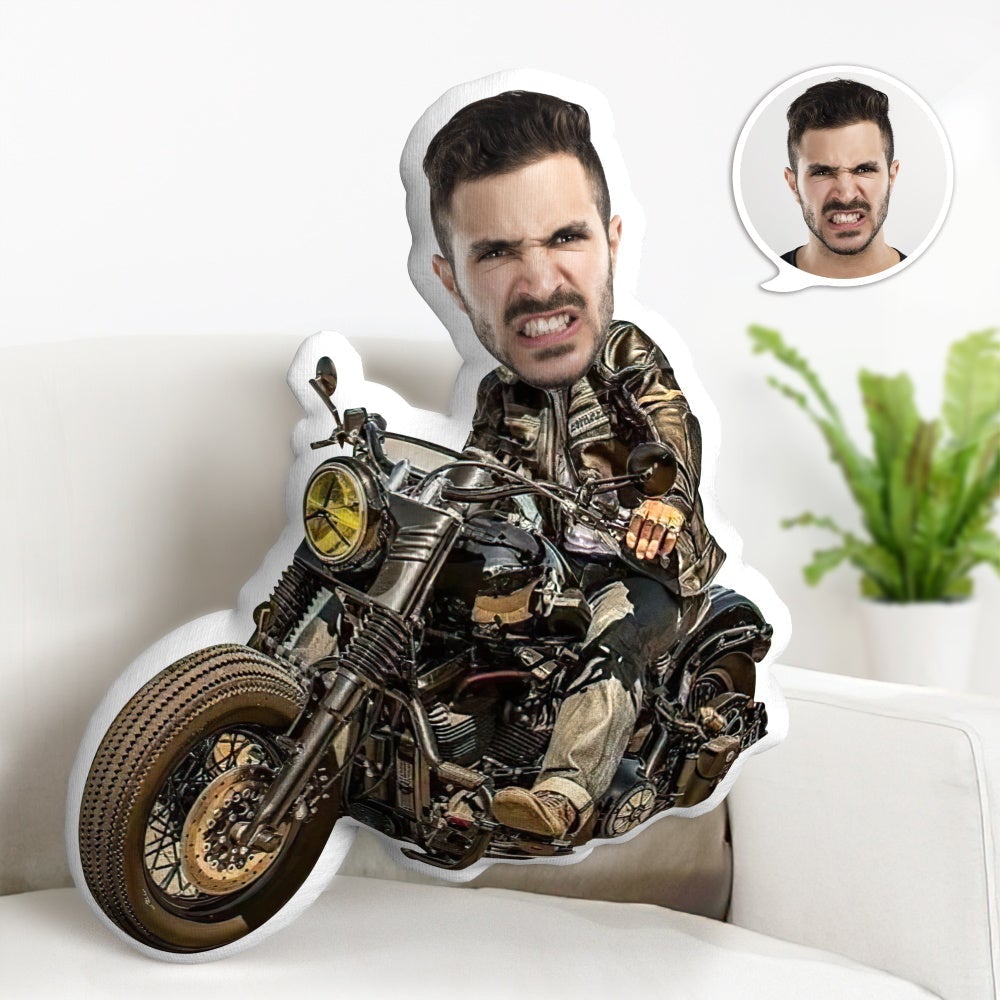 Benutzerdefinierte Gesicht Geschenke Personalisierte Foto MiniMe Kissen Benutzerdefinierte Kissen Geschenke Einzigartige Harley Motors Kissen Geschenke