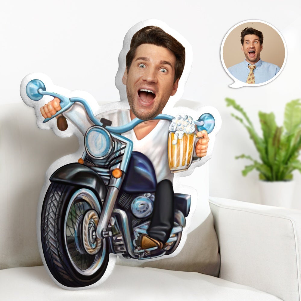 Benutzerdefinierte Gesicht Geschenke Personalisiertes Foto MiniMe Kissen Benutzerdefinierte Puppengeschenke Einzigartige Harley Motors Kissengeschenke