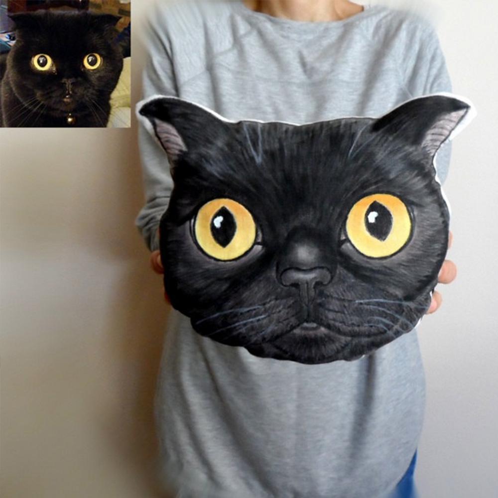 Kundenspezifisches Haustier Foto Kissen,  Kundenspezifisches Haustier Gesicht Kissen, 3D Porträt Kissen