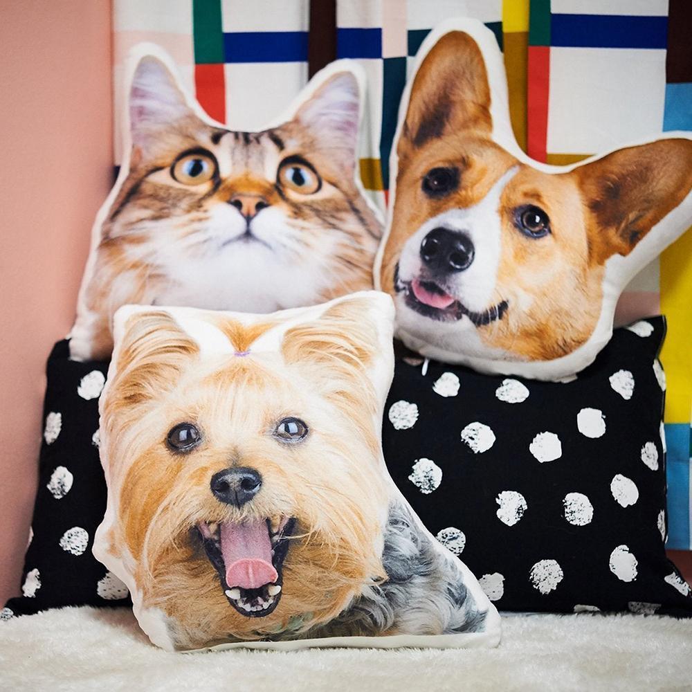 Kundenspezifisches Haustier Foto Kissen,  Kundenspezifisches Haustier Gesicht Kissen