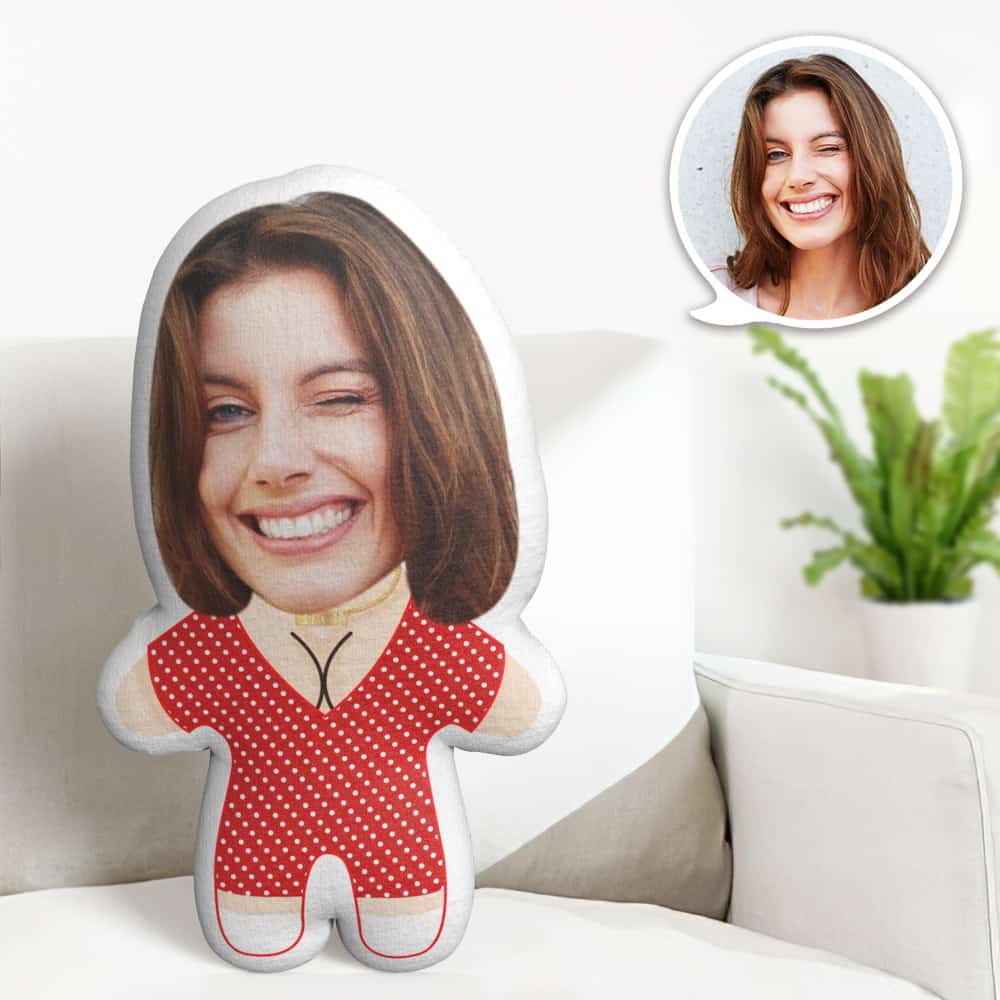 Niedliches Minime-wurfs-kissen Benutzerdefinierte Gesicht-geschenke Personalisiertes Foto-minime-kissen-würziges Mädchen - MiniMe Pillow