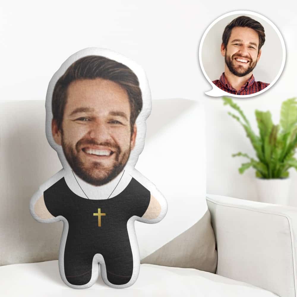 Niedliches Nonne Minime Throw-kissen Kundenspezifisches Gesicht Geschenke Personalisiertes Foto Minime Kissen - MiniMe Pillow
