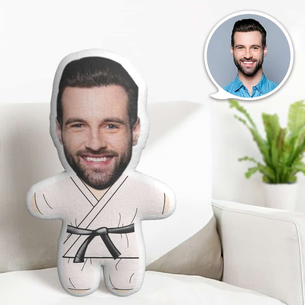 Karate-minime-wurfs-kissen Benutzerdefiniertes Gesichtskissen Personalisiertes Niedliches Minime-kissen - MiniMe Pillow