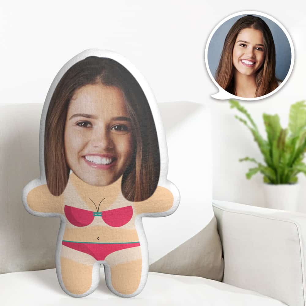 Sonnenverbrannte Frau Minime Kissen Custom Face Kissen Personalisierte Niedliche Minime Kissen Geschenke - MiniMe Pillow