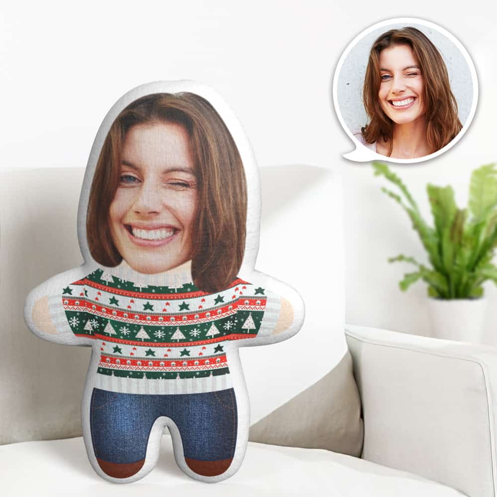 Weihnachts-minime-wurfskissen Benutzerdefiniertes Gesichtskissen Personalisierte Minime-kissen-geschenke - MiniMe Pillow
