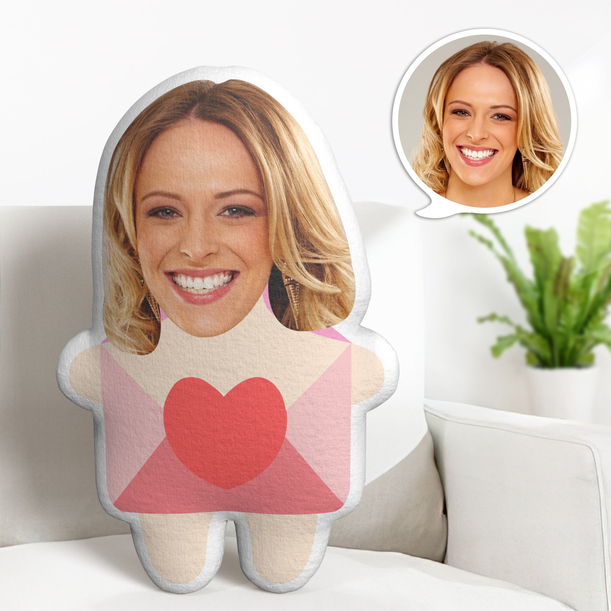 Valentinstagsgeschenke Minime Dekokissen Custom Face Pillow Geschenke Lustiger Umschlag - MiniMe Pillow
