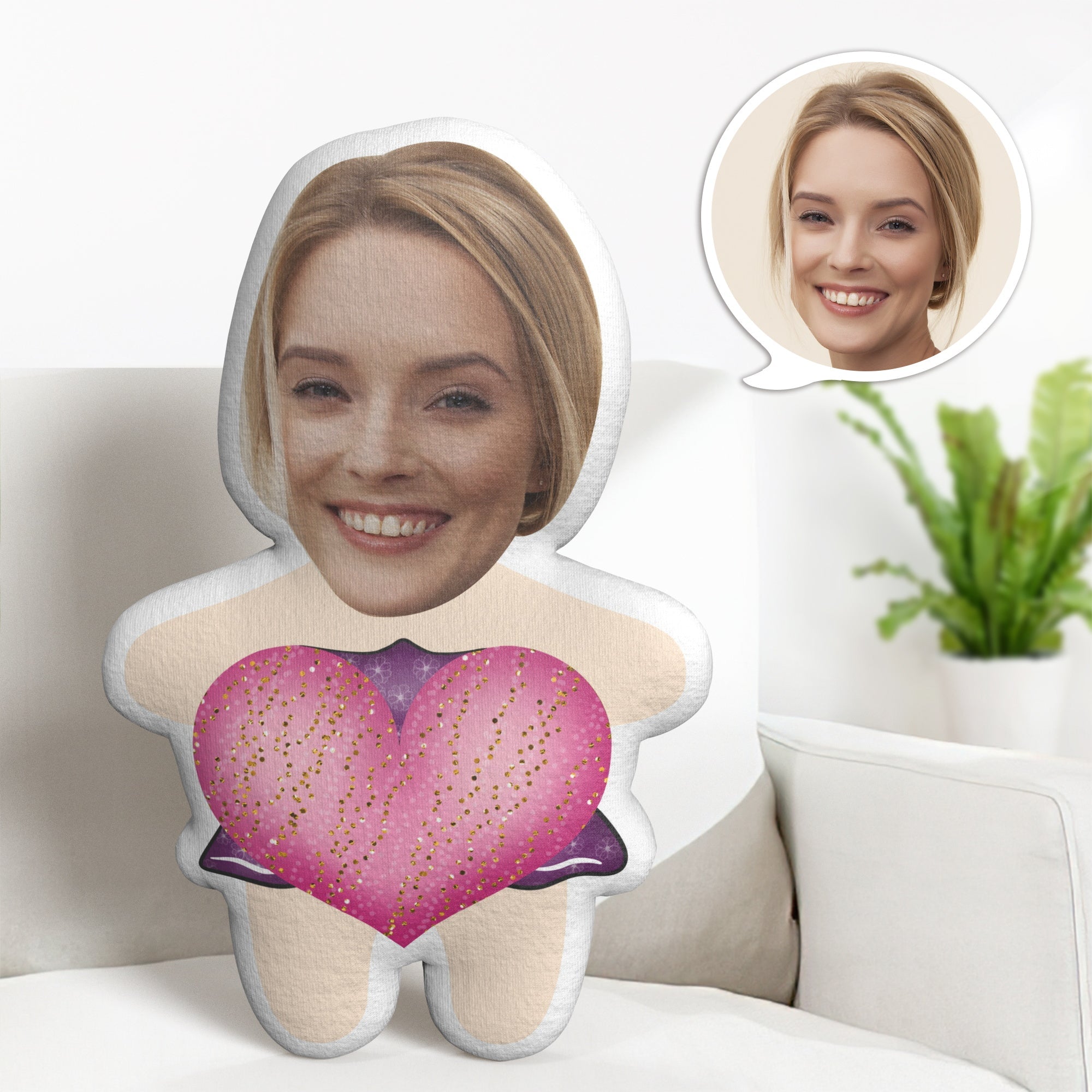 Benutzerdefiniertes Gesicht Minime Throw-kissen-valentinstag-kissen-lustige Throw-kissen-geschenke - MiniMe Pillow