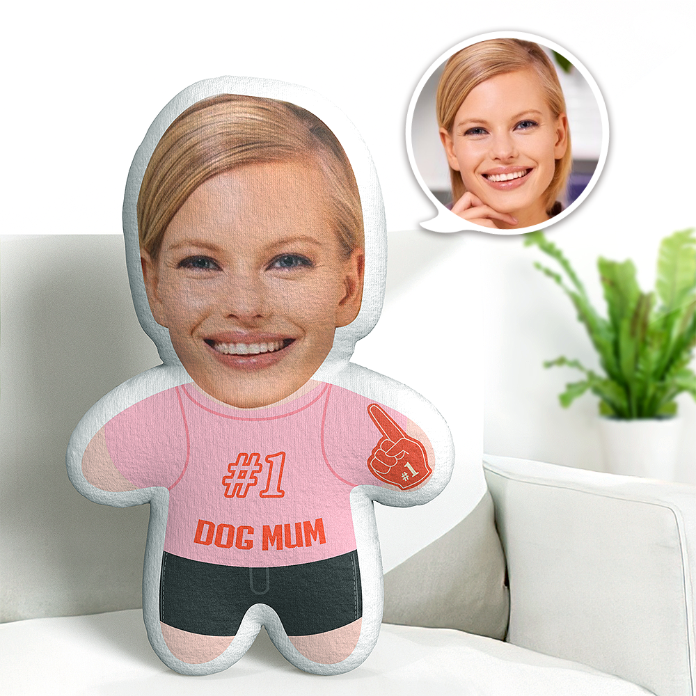 Beste Hund Mama Minime Teddy Kissen Custom Gesicht Personalisierte Foto Minime Puppe - MiniMe Pillow