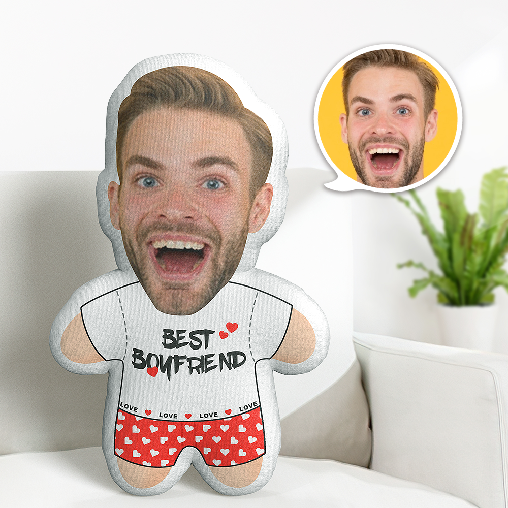 Bester Freund Minime Teddy Kissen Benutzerdefinierte Gesicht Personalisierte Foto Minime Puppe