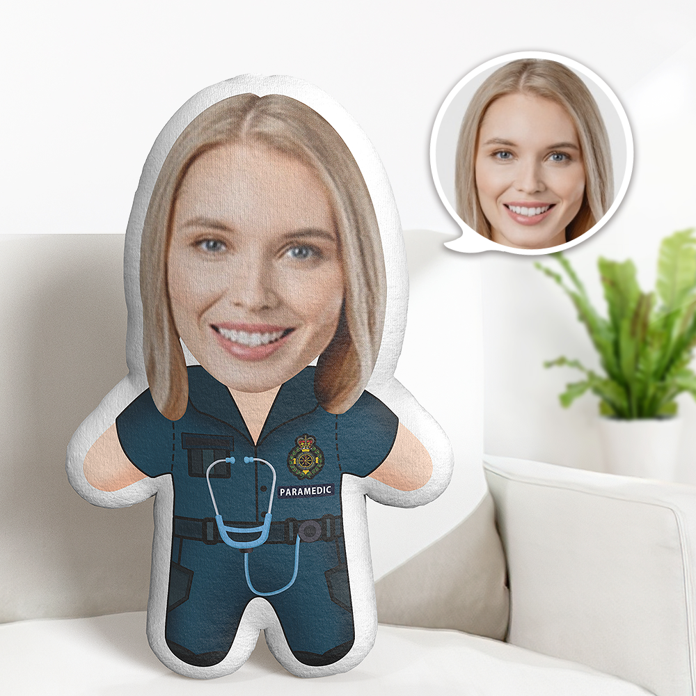 Sanitäter Minime Teddy Kissen Benutzerdefinierte Gesicht Personalisierte Foto Minime Puppe - MiniMe Pillow
