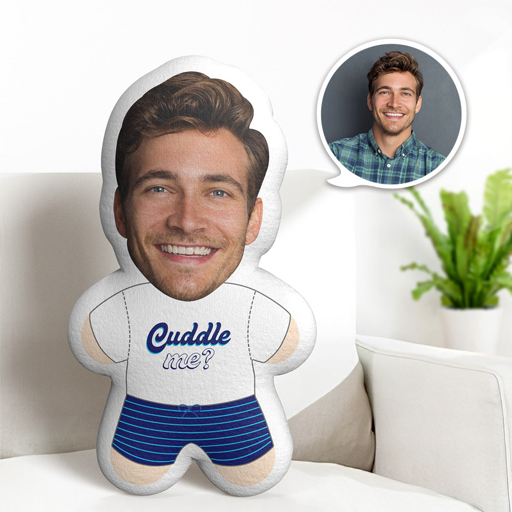 Personalisiertes Gesicht Minime Teddykissen Cuddle Me Boy Personalisiertes Foto Minime Puppe - MiniMe Pillow
