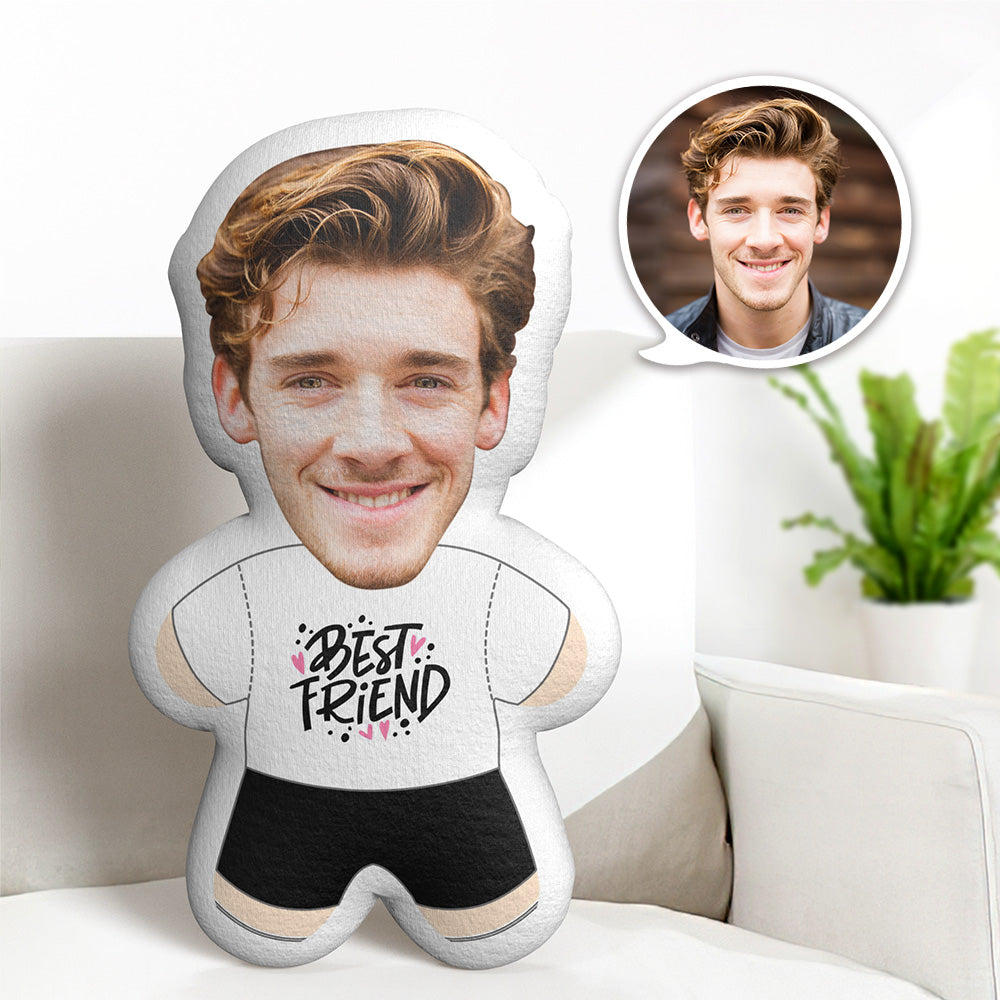 Personalisiertes Minime-teddykissen Mit Gesicht, Beste Freundin, Personalisiertes Foto, Minime-puppe