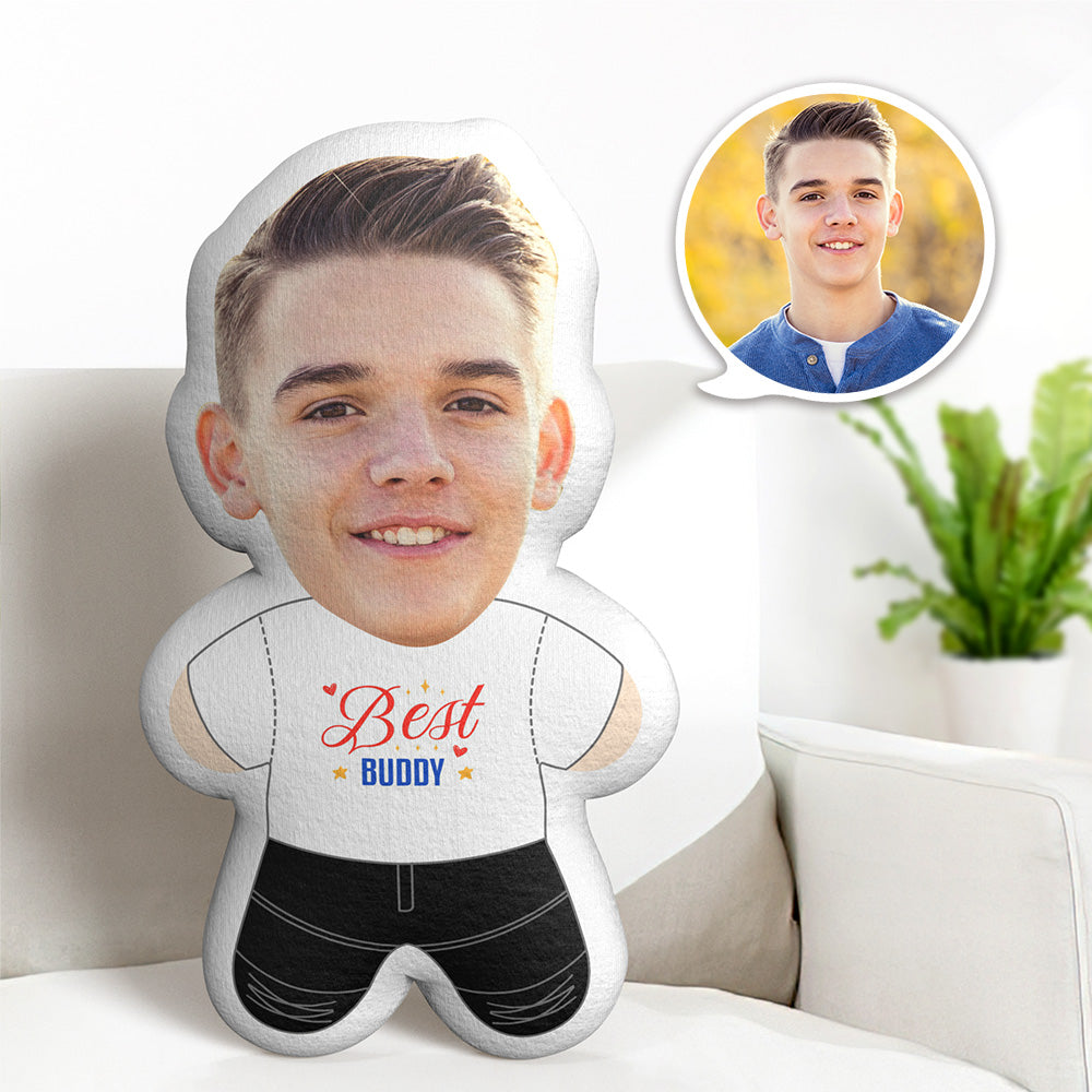 Benutzerdefiniertes Gesicht Minime-teddykissen Bester Kumpel Personalisiertes Foto Minime-puppe - MiniMe Pillow