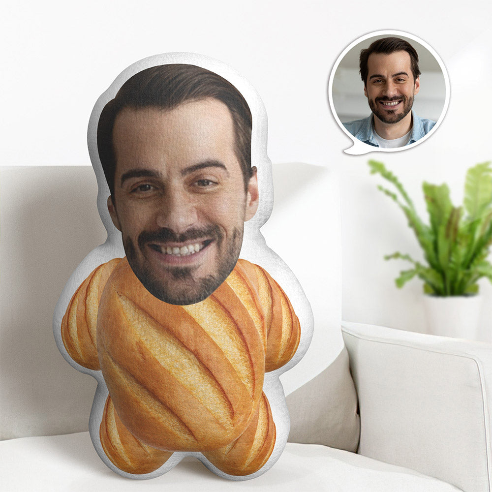 Brotkörper Minime Teddykissen Benutzerdefiniertes Gesicht Personalisiertes Foto Minime Plüschpuppe - MiniMe Pillow