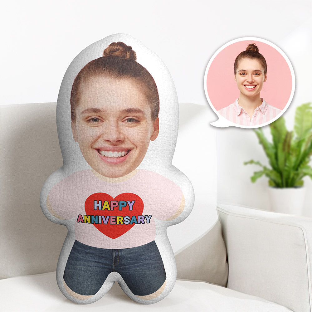 Jubiläumsgeschenke, Individuelle Gesichtspuppe, Minime-kissen, Stofftier Für Sie/ihn - MiniMe Pillow