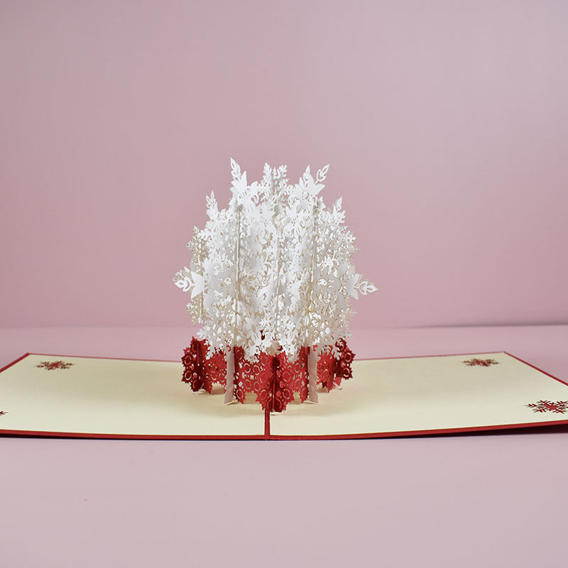 Winter Schneeflocken 3d Pop-up-karte Grußkarte - MiniMe Pillow