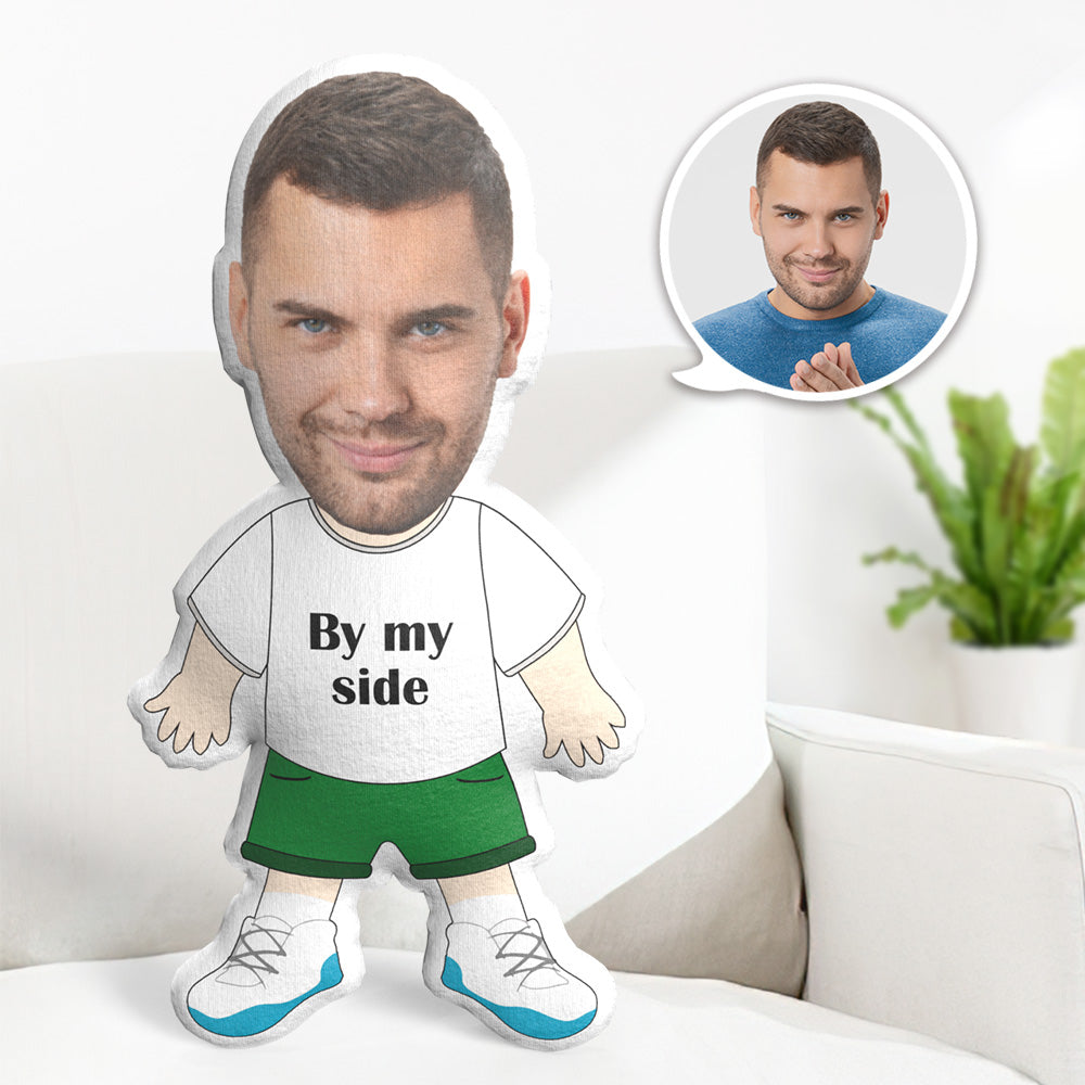 Mon Oreiller Facial Oreiller Photo Personnalisé Oreiller Minime Personnalisé Oreiller À Message Cadeaux Pour Elle - By My Side - MiniMe Pillow