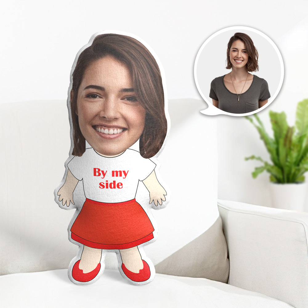 Mon Oreiller Facial Oreiller Photo Personnalisé Oreiller Minime Personnalisé Oreiller À Message Cadeaux Pour Lui - By My Side - MiniMe Pillow