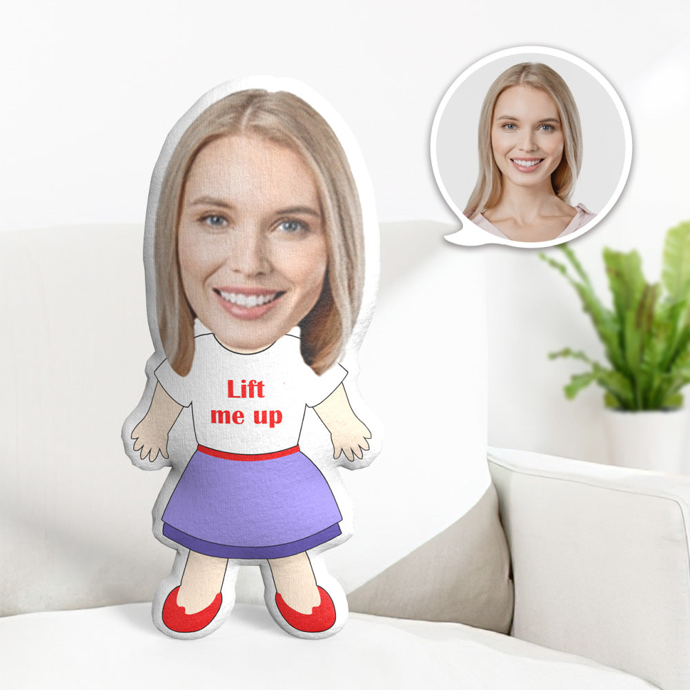 Mon Oreiller Facial Oreiller Photo Personnalisé Oreiller Minime Personnalisé Oreiller À Message Cadeaux Pour Lui - Lift Me Up - MiniMe Pillow