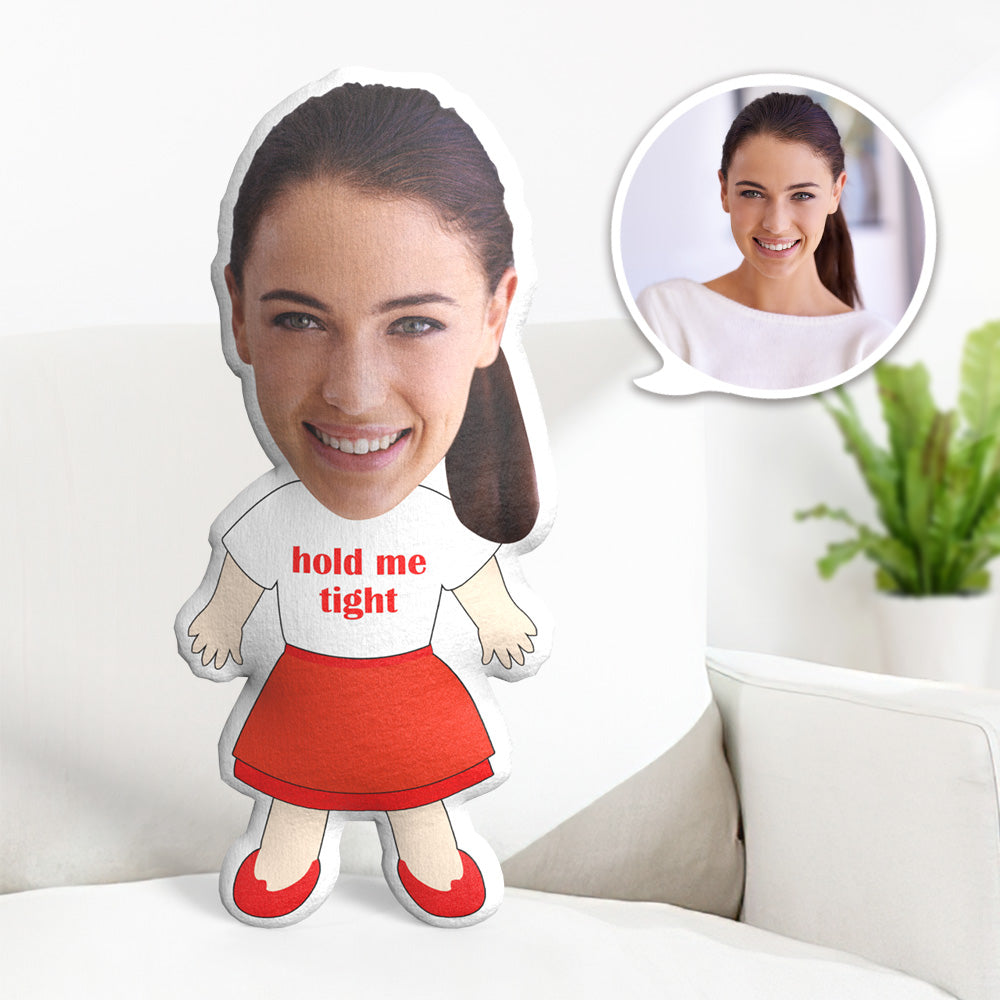 Mon Oreiller Facial Oreiller Photo Personnalisé Oreiller Minime Personnalisé Oreiller À Message Cadeaux Pour Lui - Hold Me Tight - MiniMe Pillow