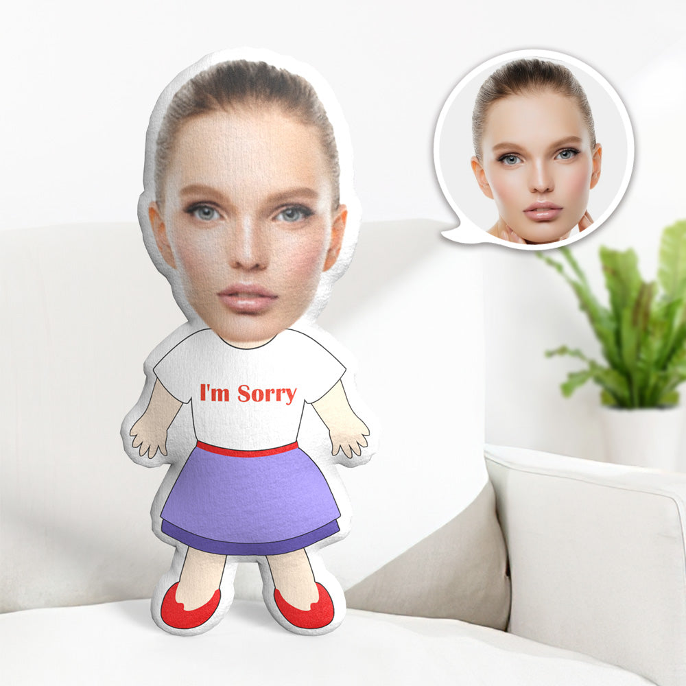 Mon Oreiller De Visage Oreiller Photo Personnalisé Oreiller Minime Personnalisé Oreiller De Message Cadeaux Pour Lui - Je Suis Désolé - MiniMe Pillow