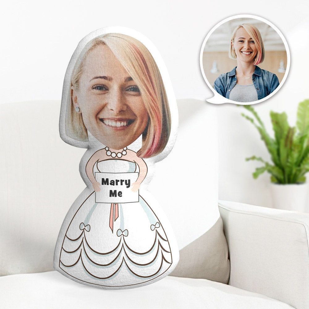 Mon Oreiller Facial Oreiller Photo Personnalisé Oreiller Minime Personnalisé Oreiller À Message Cadeaux Pour Lui - Marry Me - MiniMe Pillow