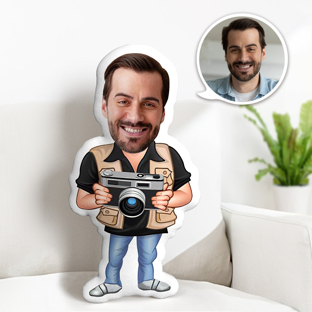 Oreiller De Visage Personnalisé Poupée De Visage Personnalisée Photographim Poupée Minime Oreiller Cadeaux Pour Lui - MiniMe Pillow