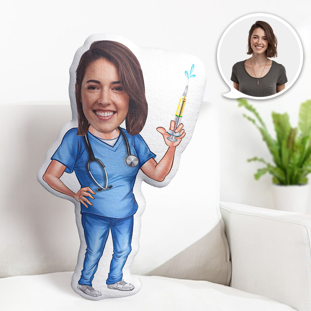 Cadeaux D'anniversaire Personnalisés Mon Oreiller De Visage Oreiller Photo Personnalisé Oreiller De Médecin D'urgence Oreiller Minime - MiniMe Pillow