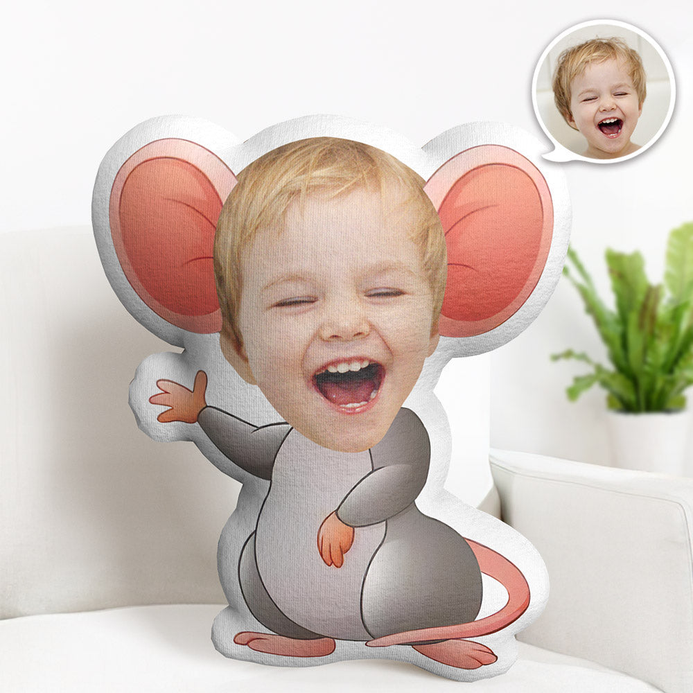 Oreiller Visage Personnalisé Oreiller Photo Personnalisé Lanterne Souris Oreiller Minime Cadeaux Pour Enfants - MiniMe Pillow
