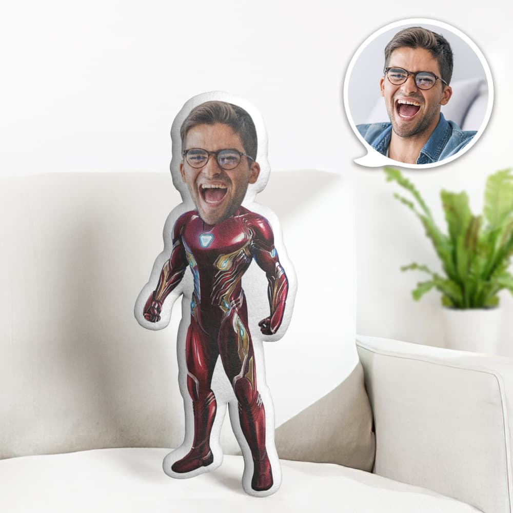 Oreiller Visage Personnalisé Oreiller Photo Personnalisé Oreiller Iron Man Minime Cadeaux Pour Lui - MiniMe Pillow