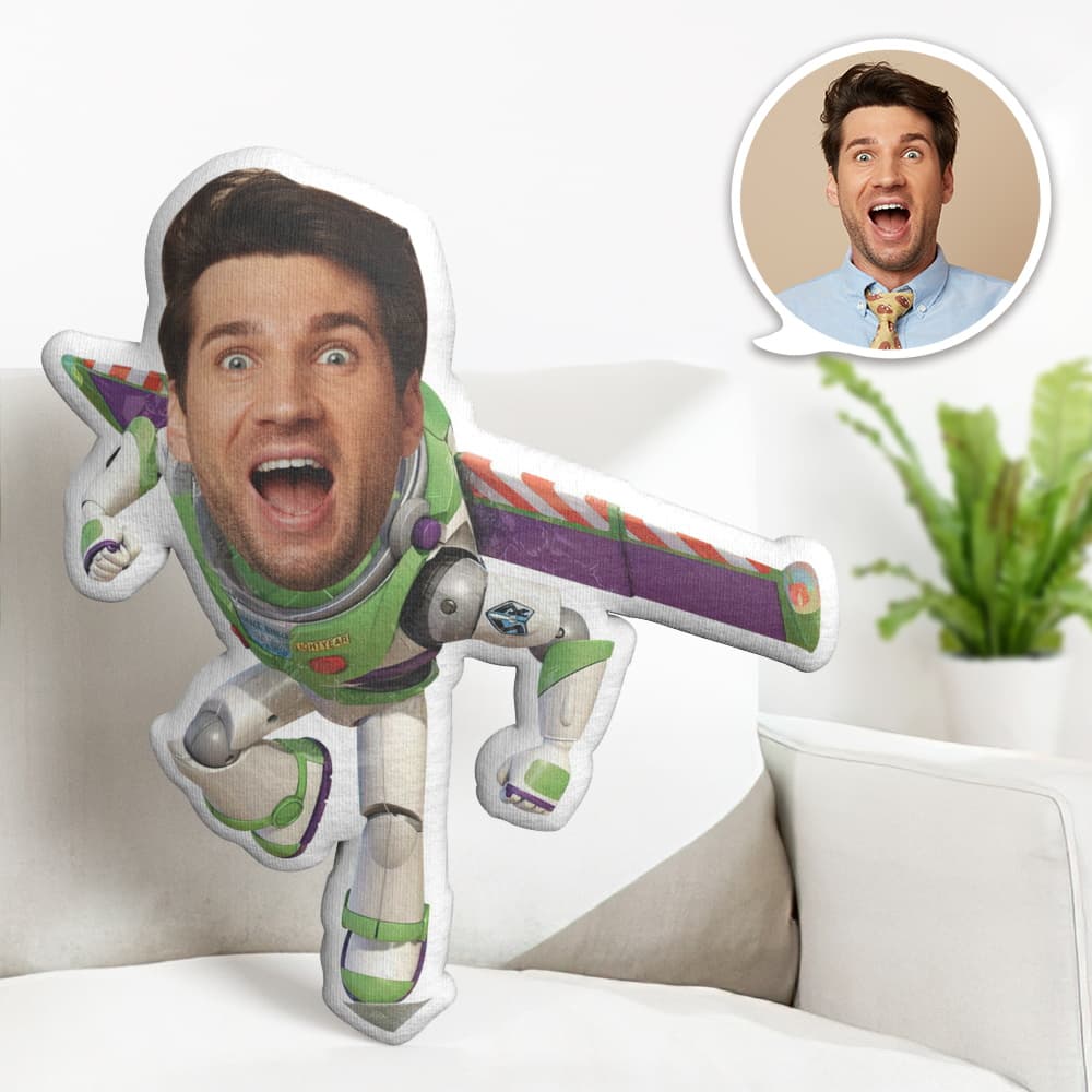 Oreiller De Visage Personnalisé Oreiller Photo Personnalisé Running Buzz Lightyear Minime Oreiller Cadeaux Pour Lui