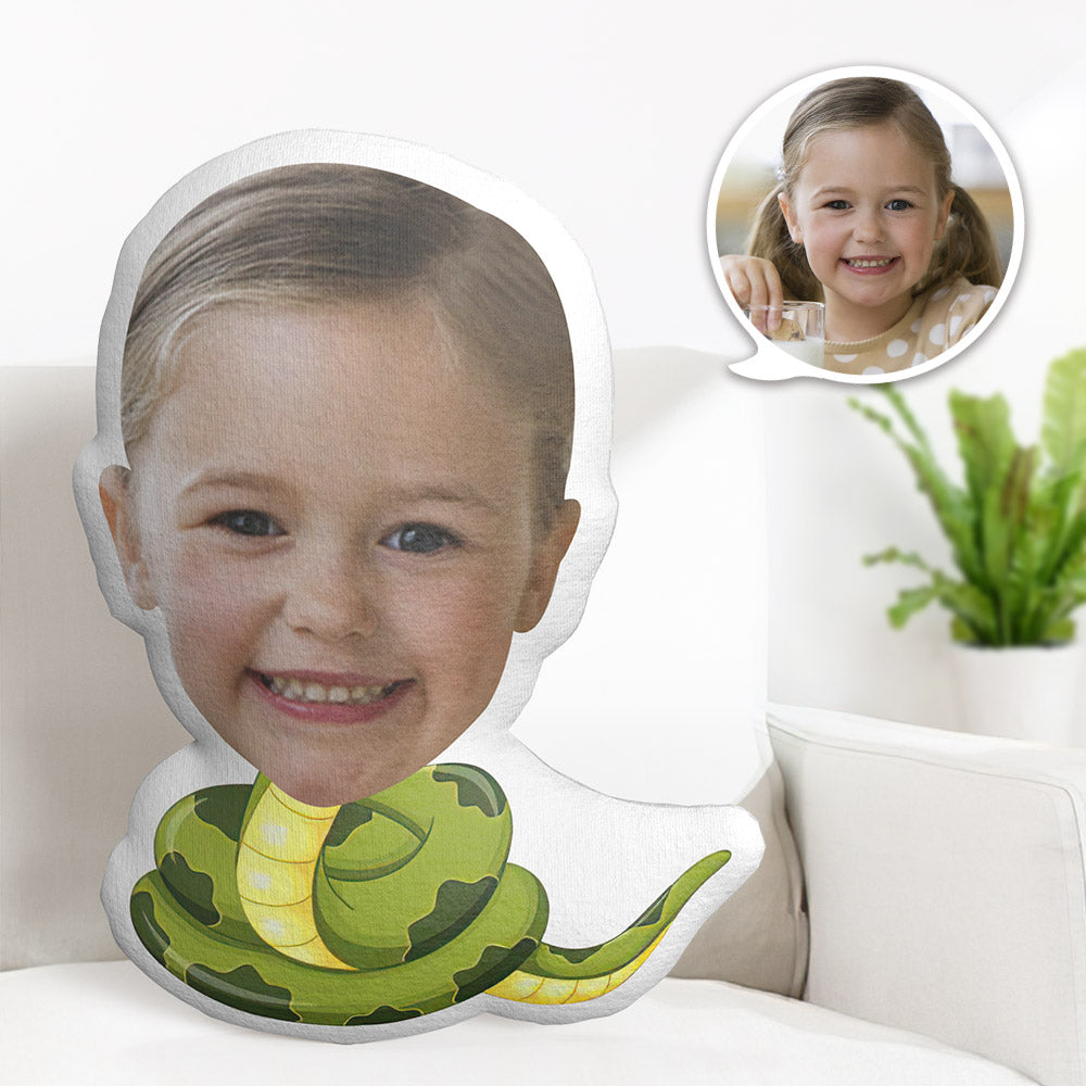 Oreiller Visage Personnalisé Oreiller Photo Personnalisé Rattlesnake Minime Oreiller Cadeaux Pour Enfants - MiniMe Pillow