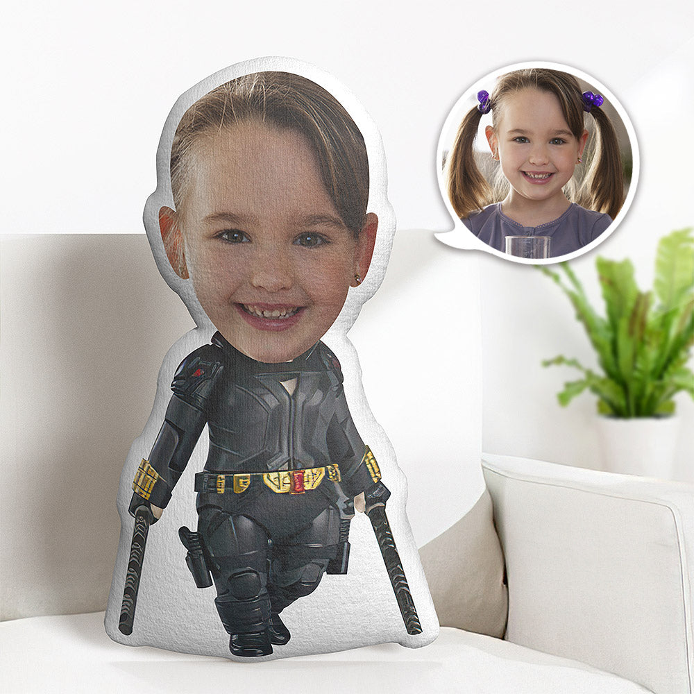 Oreiller Visage Personnalisé Oreiller Photo Personnalisé Bâton Veuve Noire Oreiller Minime Cadeaux Pour Enfants - MiniMe Pillow