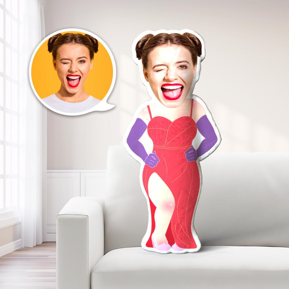 Oreiller De Visage Oreiller Personnalisé Oreiller De Corps De Visage Oreiller Photo Personnalisé Oreiller Cadeau  Coussin De Robe Rouge 2