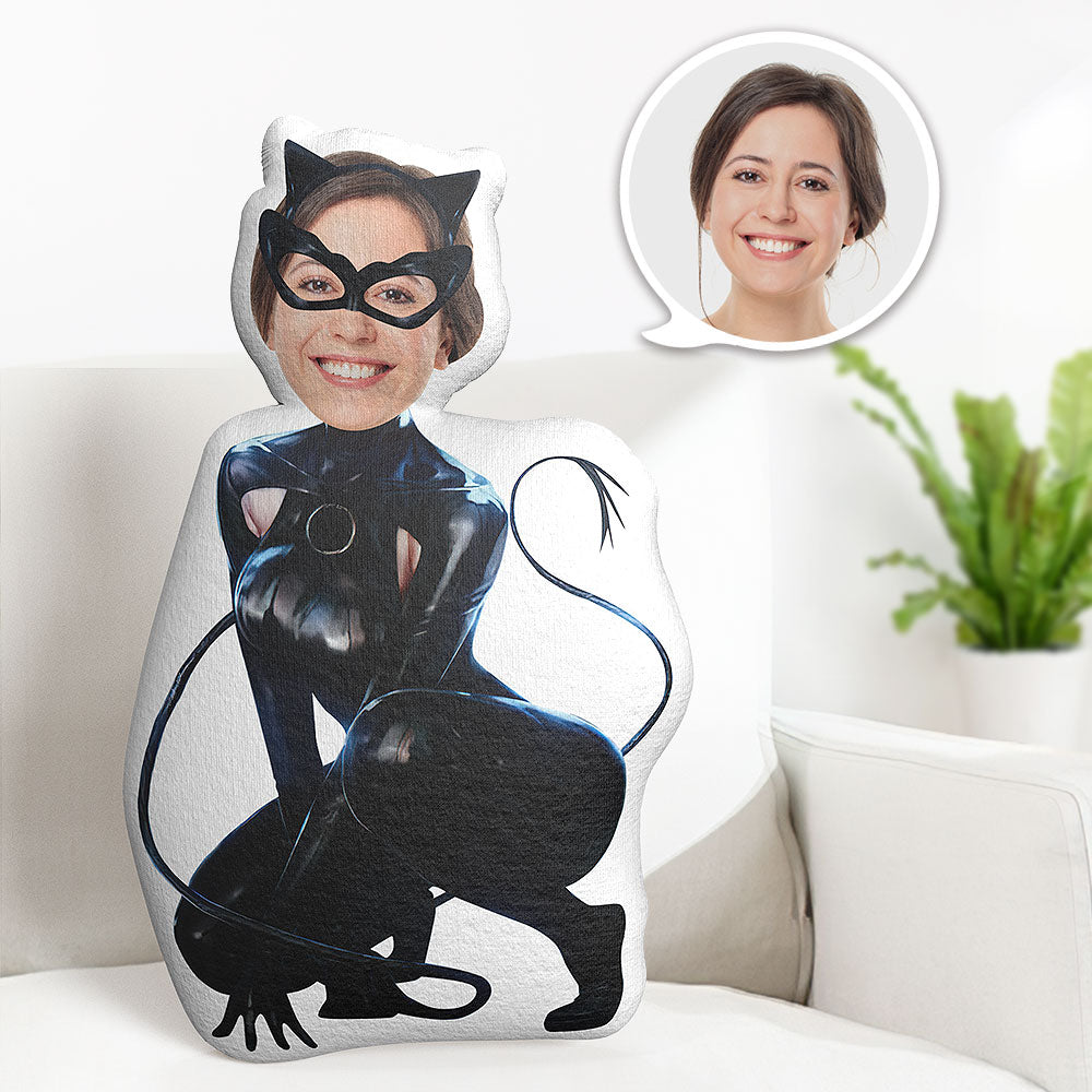 Oreiller De Corps Personnalisé Catwoman Coussin De Visage Personnalisé Meilleur Cadeau Pour Elle - MiniMe Pillow