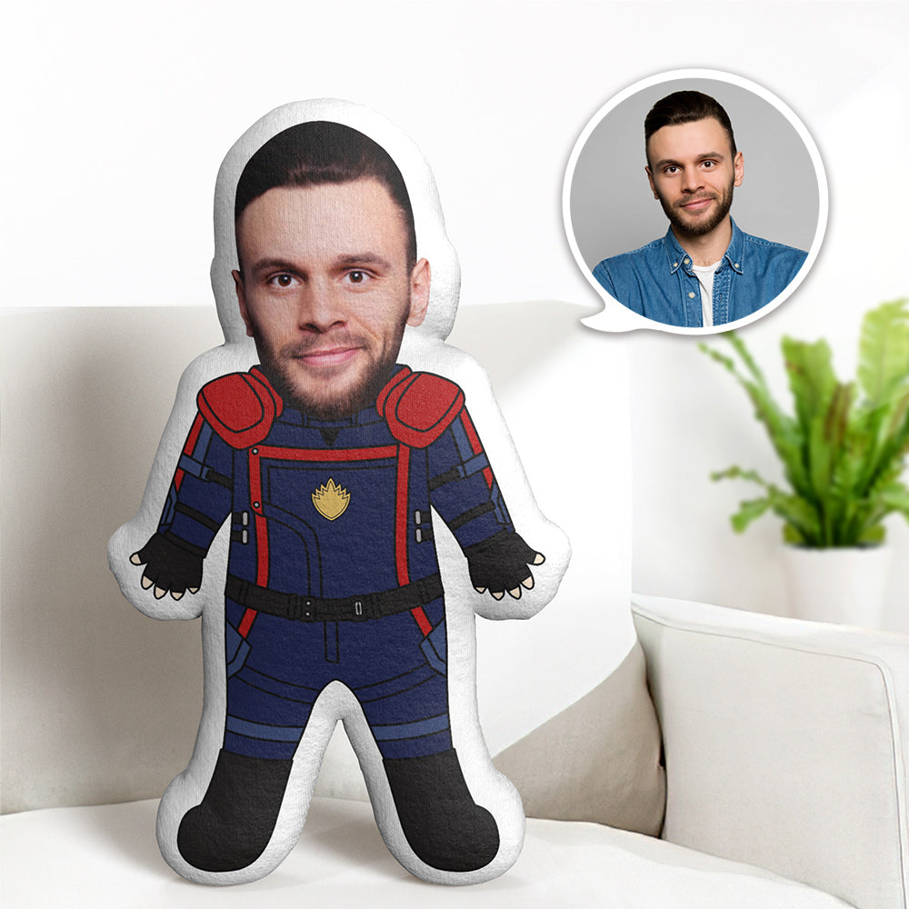 Cadeau Personnalisé D'oreiller De Jet De Visage Pour Lui Costume Personnalisé De Gardiens De Corps De La Galaxie - MiniMe Pillow