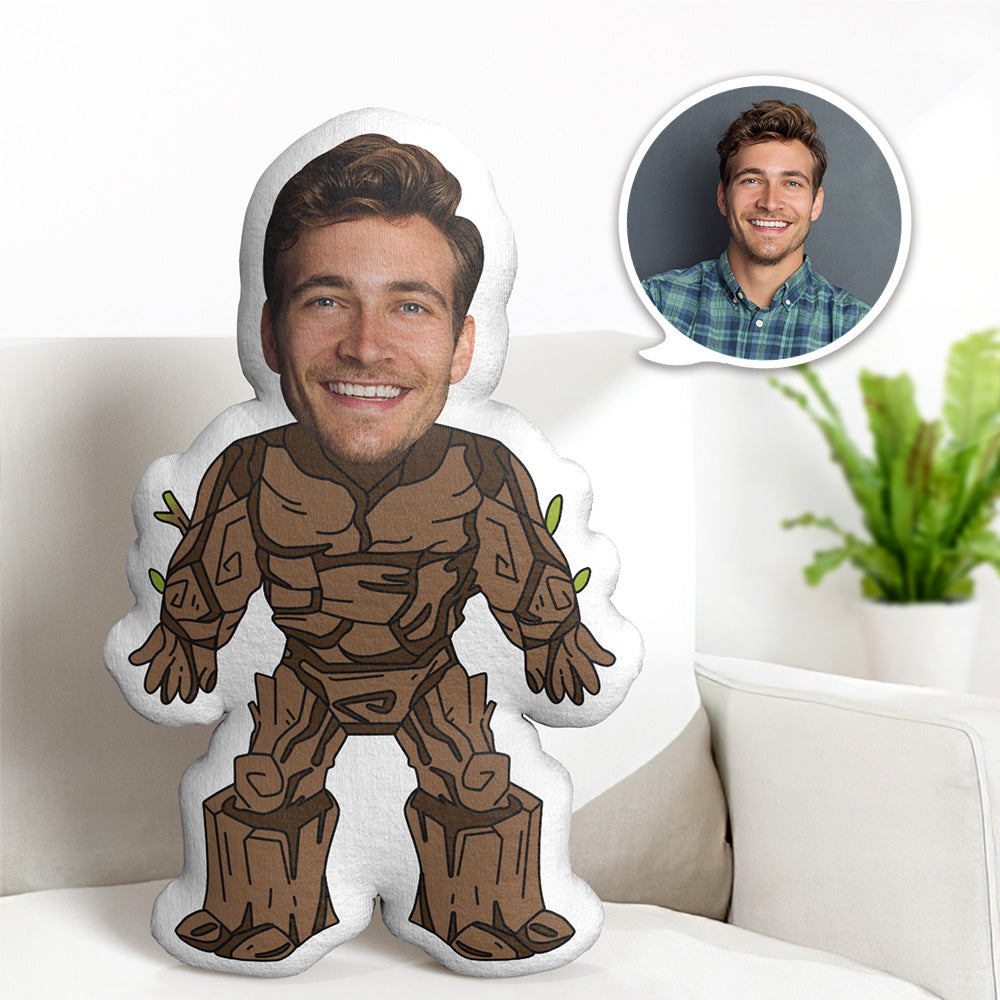 Personnalisez Votre Visage Coussin Cadeau Pour Lui Corps Personnalisé Groot Gardiens De La Galaxie - MiniMe Pillow