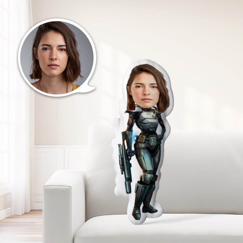 Visage Personnalisé Minime Coussin Personnalisé Star Wars Bounty Hunter Minime Coussin - MiniMe Pillow