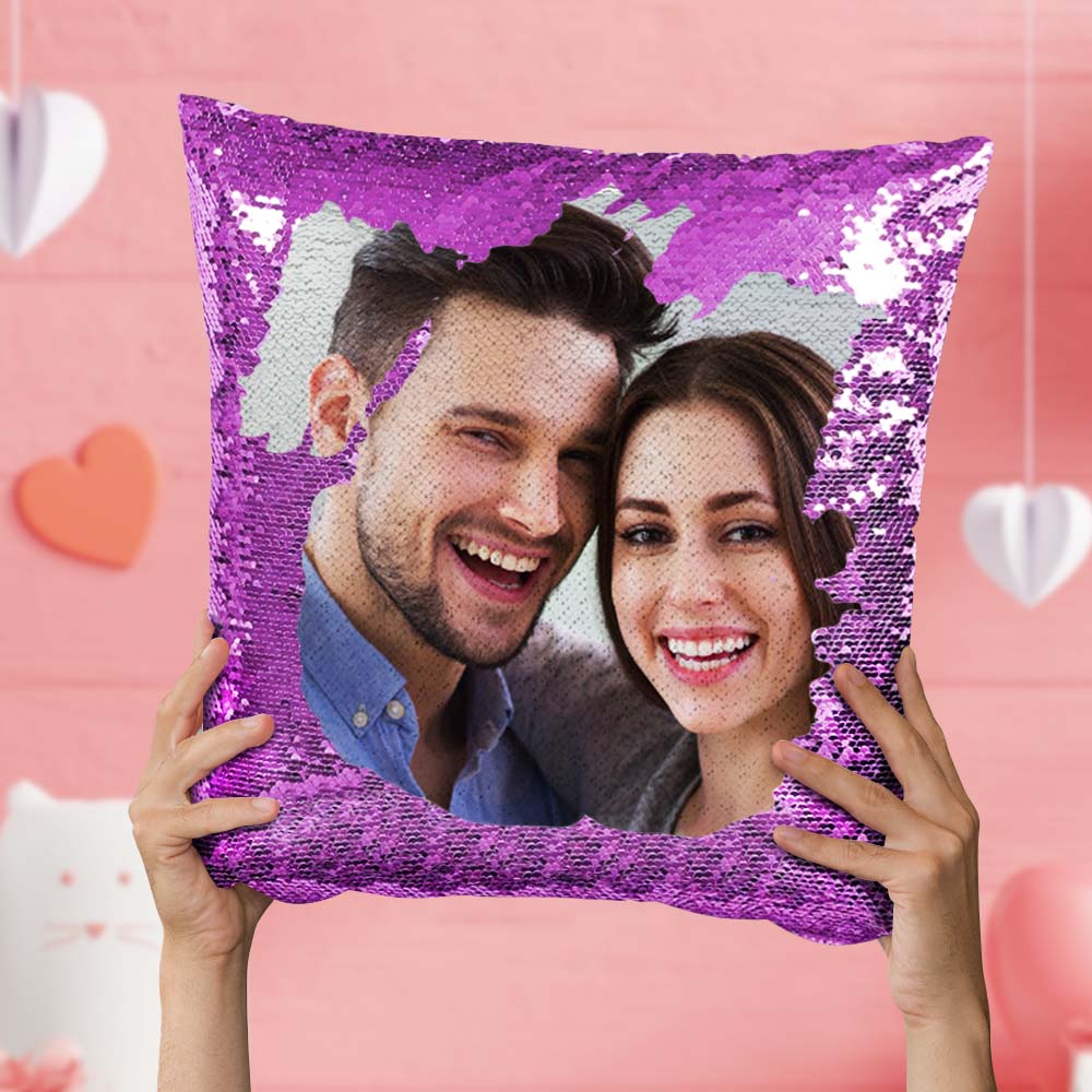 Personalized Photo Sequin Pillow