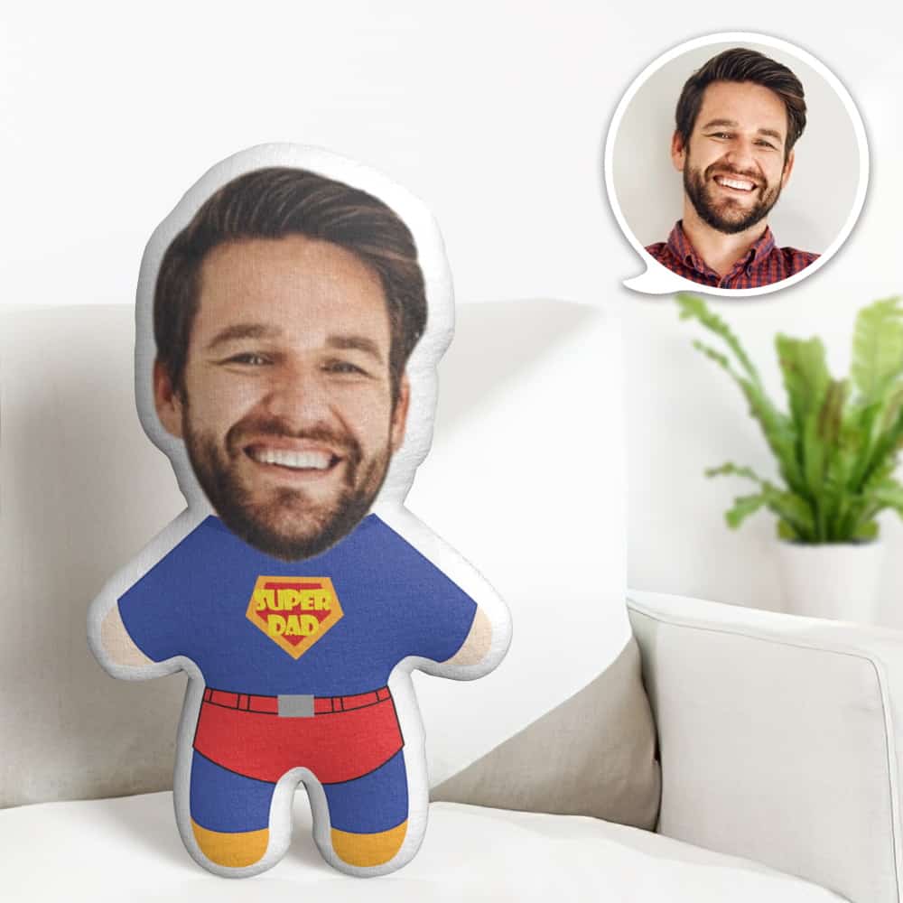 Super Papa Minime Jeter Oreiller Personnalisé Visage Oreiller Personnalisé Mignon Minime Oreiller Cadeaux - MiniMe Pillow