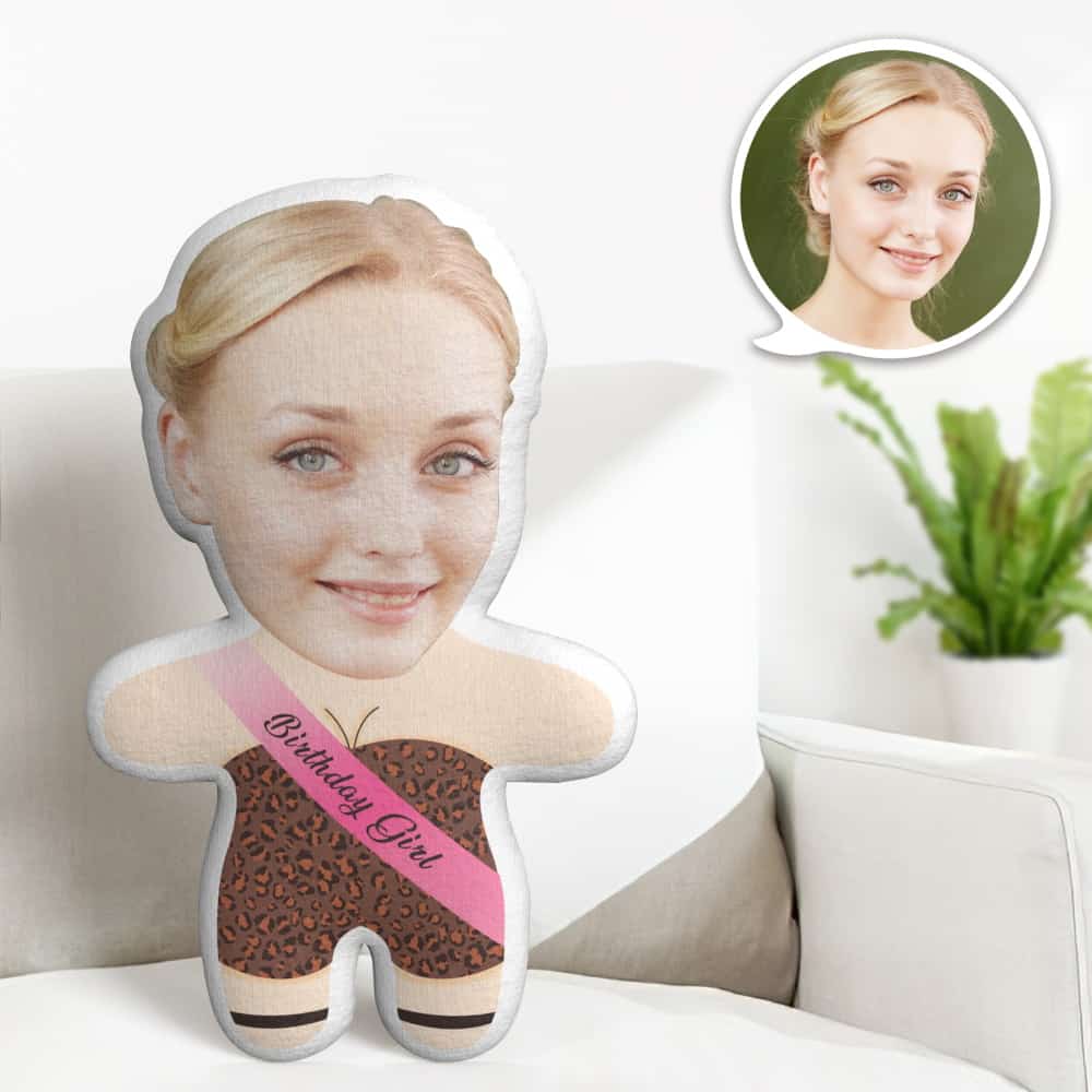 Mignon Minime Jeter Oreiller Personnalisé Visage Oreiller Cadeaux D’anniversaire Pour Elle - MiniMe Pillow